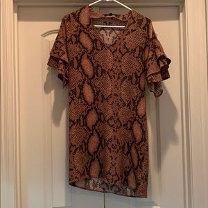 Snake Pattern Swing Dress